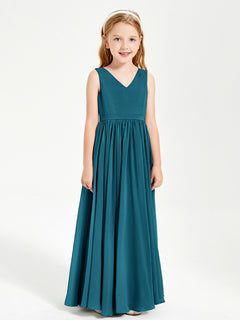 Chic Elegant Sleeveless Dresses for Junior Bridesmaids Ink Blue