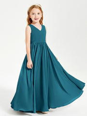 Chic Elegant Sleeveless Dresses for Junior Bridesmaids Ink Blue