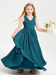 Chic Elegant Sleeveless Dresses for Junior Bridesmaids Ink Blue