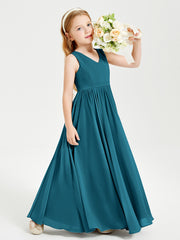 Chic Elegant Sleeveless Dresses for Junior Bridesmaids Ink Blue