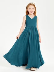 Chic Elegant Sleeveless Dresses for Junior Bridesmaids Ink Blue