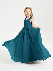 Chic Elegant Sleeveless Dresses for Junior Bridesmaids Ink Blue