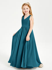 Chic Elegant Sleeveless Dresses for Junior Bridesmaids Ink Blue