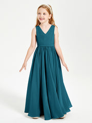 Chic Elegant Sleeveless Dresses for Junior Bridesmaids Ink Blue