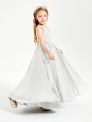 Chic Elegant Sleeveless Dresses for Junior Bridesmaids Ivory