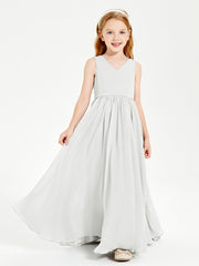 Chic Elegant Sleeveless Dresses for Junior Bridesmaids Ivory