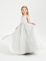 Chic Elegant Sleeveless Dresses for Junior Bridesmaids Ivory