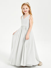 Chic Elegant Sleeveless Dresses for Junior Bridesmaids Ivory