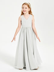 Chic Elegant Sleeveless Dresses for Junior Bridesmaids Ivory