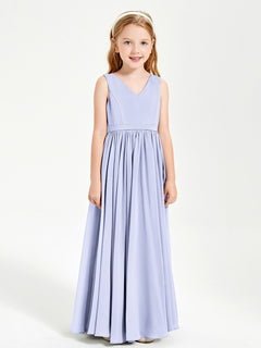 Chic Elegant Sleeveless Dresses for Junior Bridesmaids Lavender