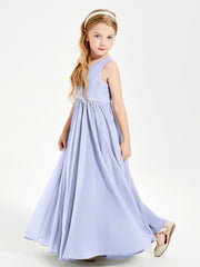 Chic Elegant Sleeveless Dresses for Junior Bridesmaids Lavender