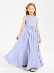 Chic Elegant Sleeveless Dresses for Junior Bridesmaids Lavender