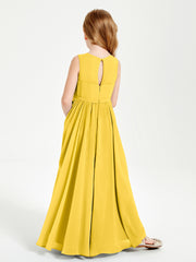 Chic Elegant Sleeveless Dresses for Junior Bridesmaids Marigold