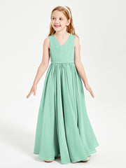 Chic Elegant Sleeveless Dresses for Junior Bridesmaids Mint Green