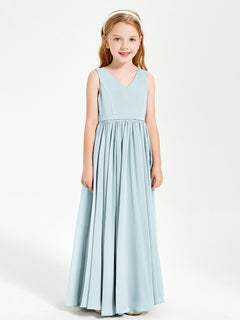 Chic Elegant Sleeveless Dresses for Junior Bridesmaids Mist