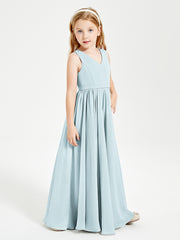 Chic Elegant Sleeveless Dresses for Junior Bridesmaids Mist