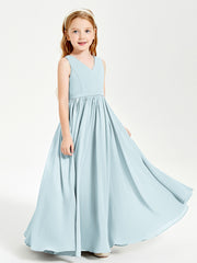 Chic Elegant Sleeveless Dresses for Junior Bridesmaids Mist