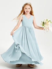Chic Elegant Sleeveless Dresses for Junior Bridesmaids Mist