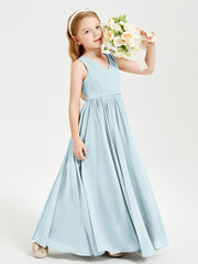 Chic Elegant Sleeveless Dresses for Junior Bridesmaids Mist