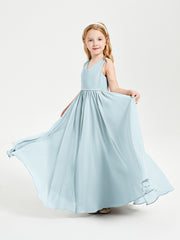 Chic Elegant Sleeveless Dresses for Junior Bridesmaids Mist