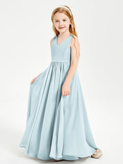 Chic Elegant Sleeveless Dresses for Junior Bridesmaids Mist