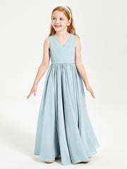 Chic Elegant Sleeveless Dresses for Junior Bridesmaids Mist