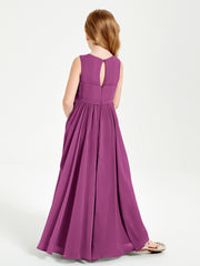 Chic Elegant Sleeveless Dresses for Junior Bridesmaids Orchid