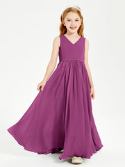 Chic Elegant Sleeveless Dresses for Junior Bridesmaids Orchid