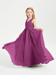 Chic Elegant Sleeveless Dresses for Junior Bridesmaids Orchid