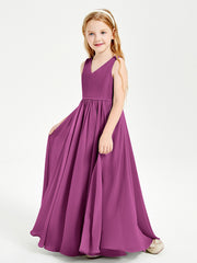 Chic Elegant Sleeveless Dresses for Junior Bridesmaids Orchid