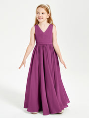 Chic Elegant Sleeveless Dresses for Junior Bridesmaids Orchid