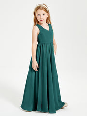 Chic Elegant Sleeveless Dresses for Junior Bridesmaids Peacock