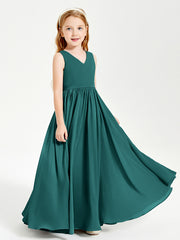 Chic Elegant Sleeveless Dresses for Junior Bridesmaids Peacock