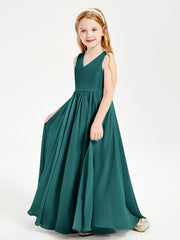 Chic Elegant Sleeveless Dresses for Junior Bridesmaids Peacock