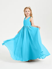Chic Elegant Sleeveless Dresses for Junior Bridesmaids Pool