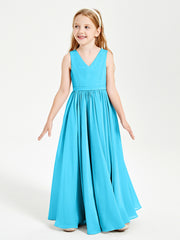 Chic Elegant Sleeveless Dresses for Junior Bridesmaids Pool