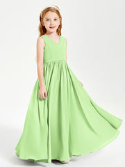 Chic Elegant Sleeveless Dresses for Junior Bridesmaids Sage