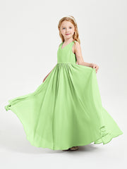 Chic Elegant Sleeveless Dresses for Junior Bridesmaids Sage