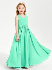 Chic Elegant Sleeveless Dresses for Junior Bridesmaids Turquoise