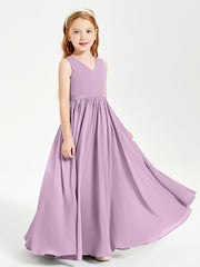 Chic Elegant Sleeveless Dresses for Junior Bridesmaids Wisteria