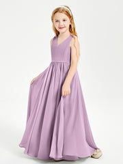 Chic Elegant Sleeveless Dresses for Junior Bridesmaids Wisteria