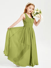 Long V-neck Junior Bridesmaid Dresses Clover