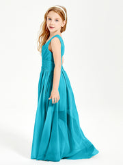 Long V-neck Junior Bridesmaid Dresses Jade