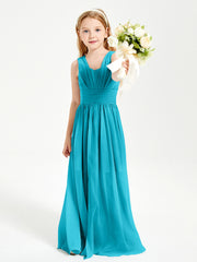Long V-neck Junior Bridesmaid Dresses Jade