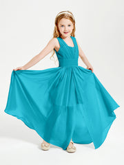 Long V-neck Junior Bridesmaid Dresses Jade