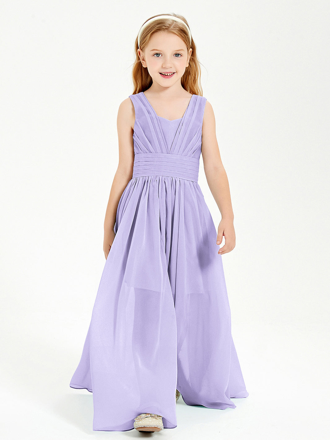 lilac junior bridesmaid dresses BABARONI Chiffon A-line V-neck Floor-length Sleeveless – BABARONI UK Color:Coral/Multi not fine Calvin Klein | Dresses