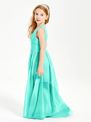 Long V-neck Junior Bridesmaid Dresses Spa
