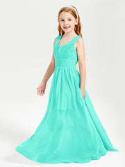 Long V-neck Junior Bridesmaid Dresses Spa