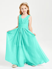 Long V-neck Junior Bridesmaid Dresses Spa