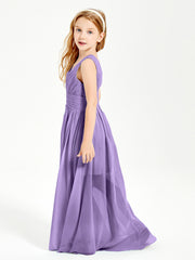 Long V-neck Junior Bridesmaid Dresses Tahiti